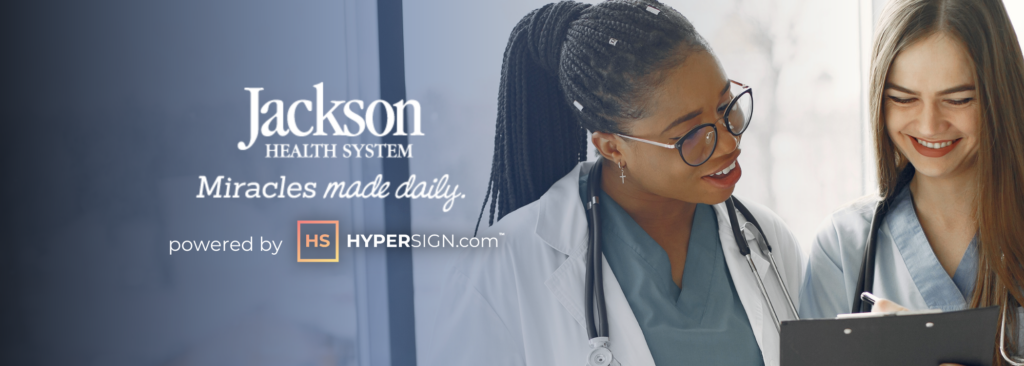 Elderly woman in a wheelchair painting on canvas with "Atria Senior Living powered by Hypersign.com" written over image.